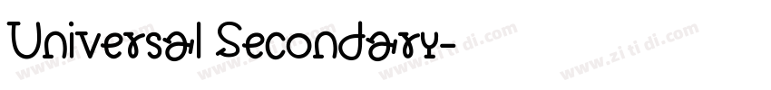 Universal Secondary字体转换